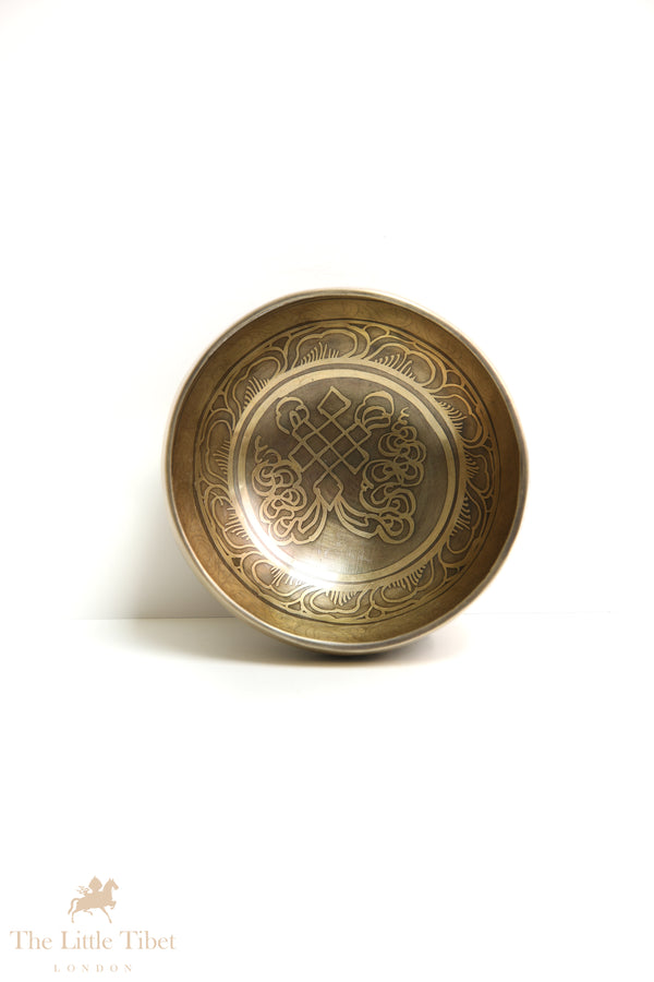 Unlock Spiritual Growth with Endless Knot Tibetan Singing Bowls: Harmonize and Heal with Sacred Symbolism- EC54