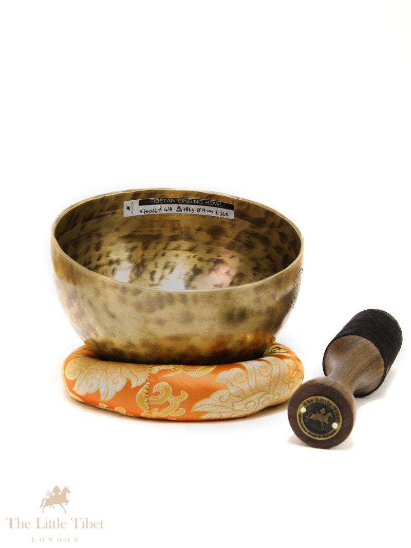 Full Moon Tibetan Singing Bowl – Solar Plexus & Throat Chakra Healing Bowl (Notes G & A)-FM266