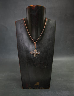 Tibetan Garuda Pendant – Handcrafted Copper Amulet on Adjustable Thread