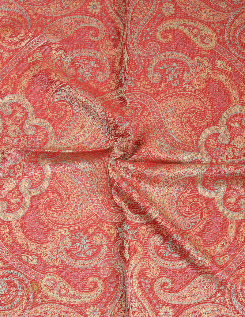 Crimson Elegance Himalayan Silk Shawl – Handwoven Luxury Wrap