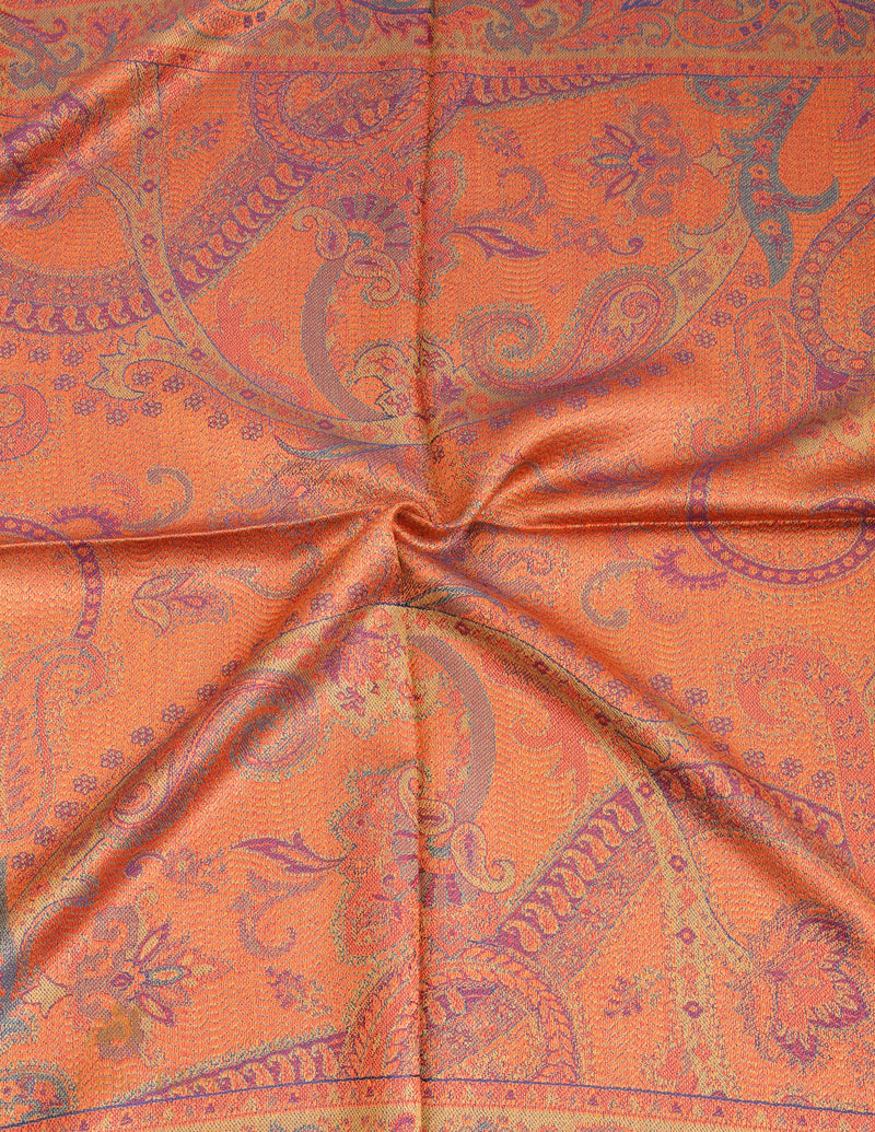 Twilight Ember Himalayan Silk Shawl – Handwoven Luxury Wrap