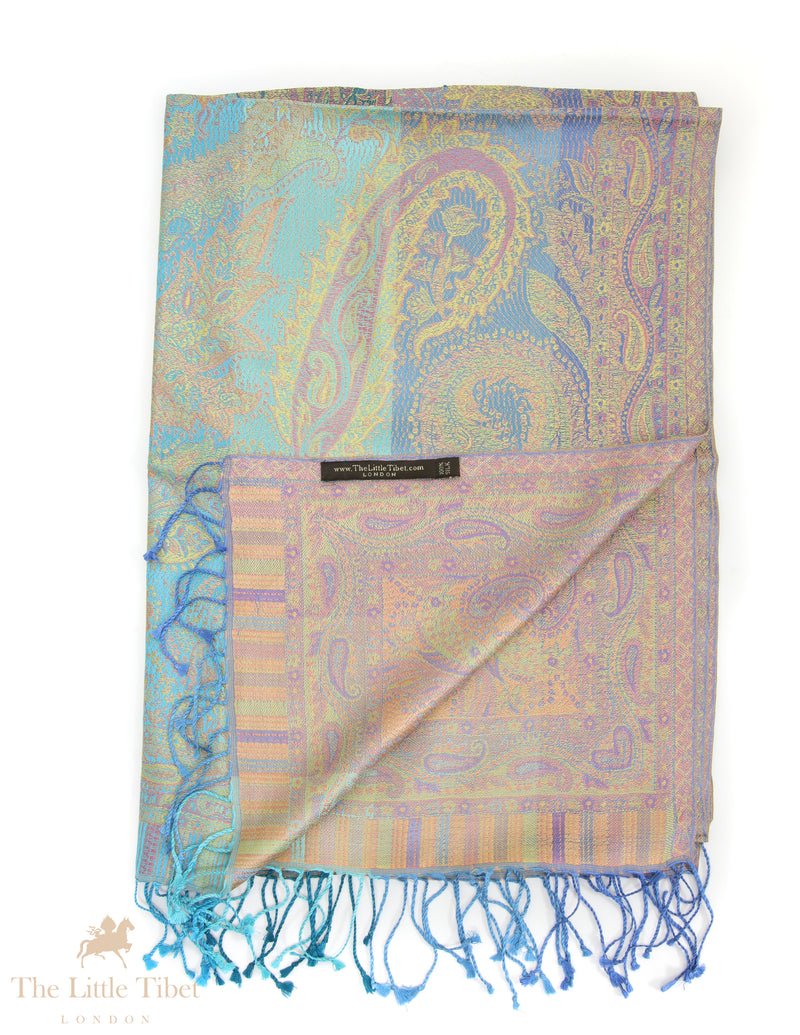 Mystic Mirage Himalayan Silk Shawl – Handwoven Luxury Wrap