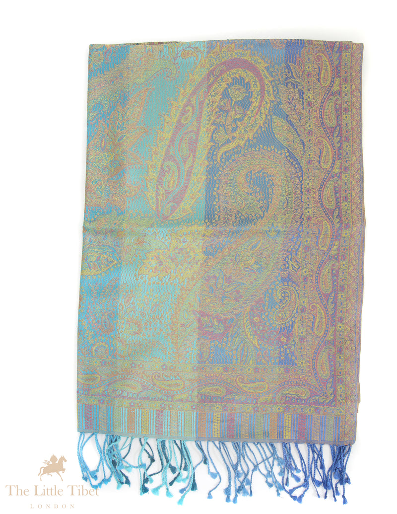 Mystic Mirage Himalayan Silk Shawl – Handwoven Luxury Wrap