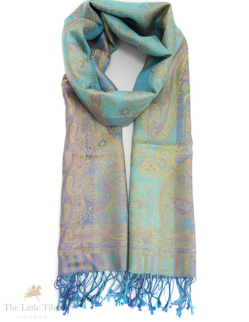 Mystic Mirage Himalayan Silk Shawl – Handwoven Luxury Wrap