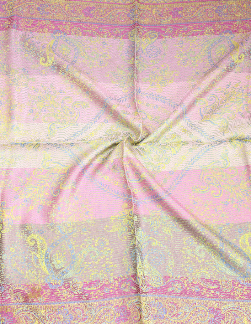 Iridescent Himalayan Paisley Silk Shawl – Luxury 100% Silk Wrap