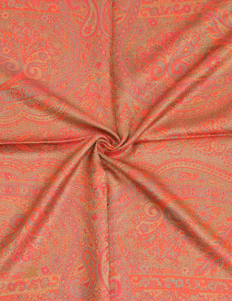 Scarlet Glow Himalayan Silk Scarf – Handwoven 100% Silk Wrap
