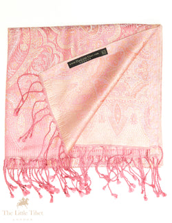 Minnie Pink Paisley Silk Pashmina-Silk Scarf-MCM777