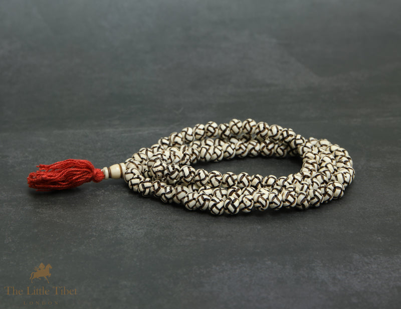 Tibetan Yak Bone Mala | 108 Hand-Carved Beads – Prayer & Jewellery Use