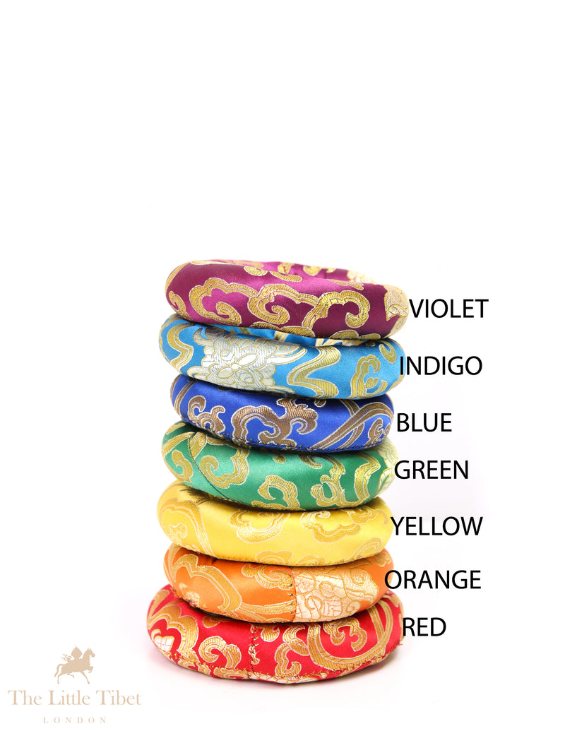 Handmade Chakra Colour  Silk Bowl Ring Cushion