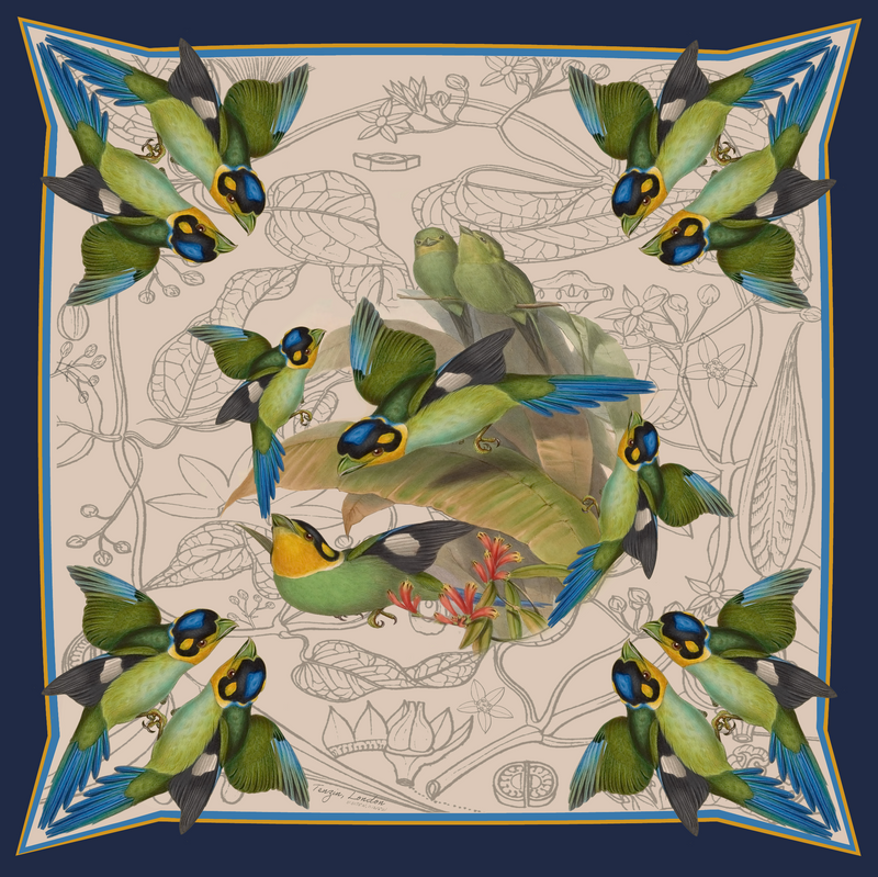 Exclusive Silk Georgette Scarf | 54cm Square Lightweight Edition