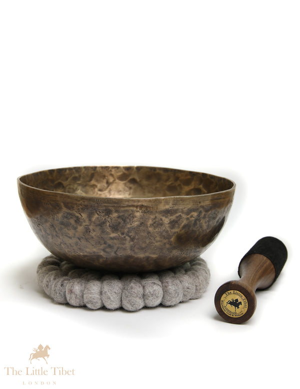 Hand-Hammered Tibetan Singing Bowl | 7 Metal A & G Note Sound Bowl - TB212