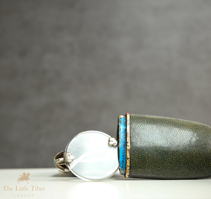 Antique Eyeglasses with Shagreen Case, Circa 1900