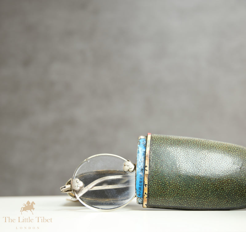 Antique Eyeglasses with Shagreen Case, Circa 1900