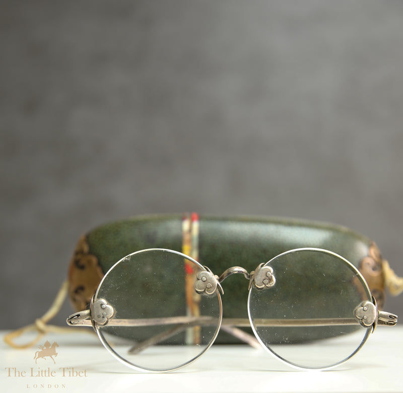 Antique Eyeglasses with Shagreen Case, Circa 1900