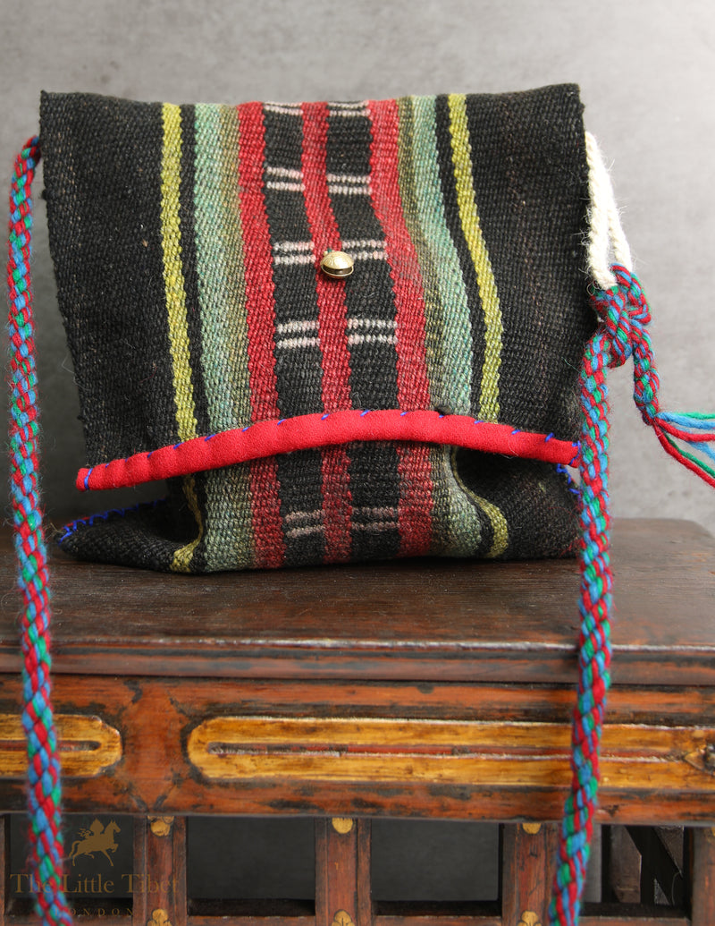 Echoes of the Tibet: Handwoven Tibetan Yak Wool Bag