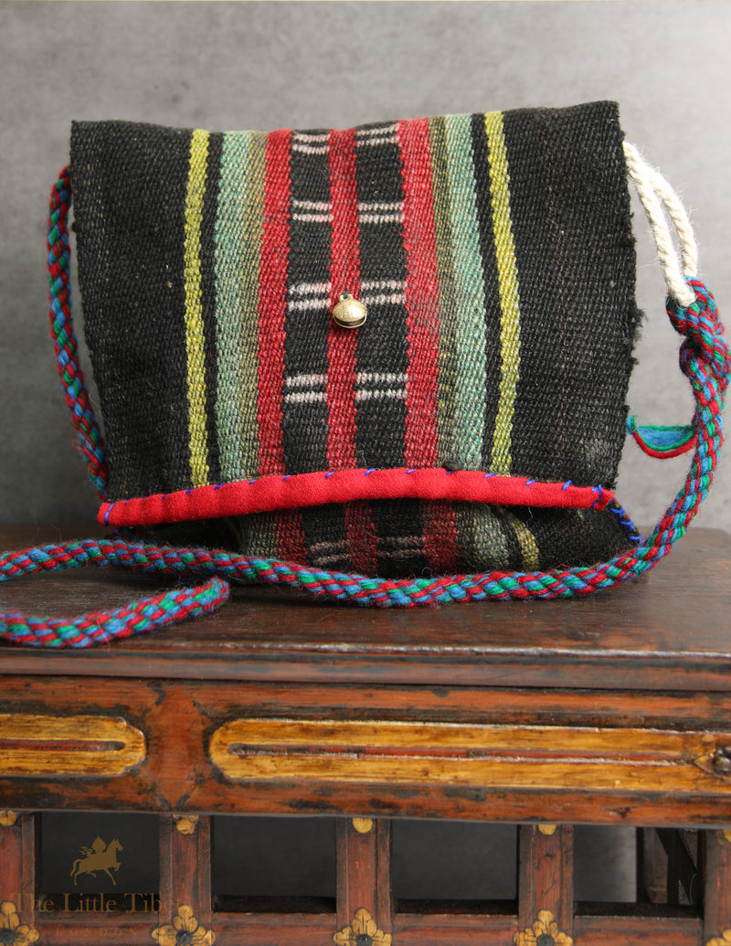 Echoes of the Tibet: Handwoven Tibetan Yak Wool Bag