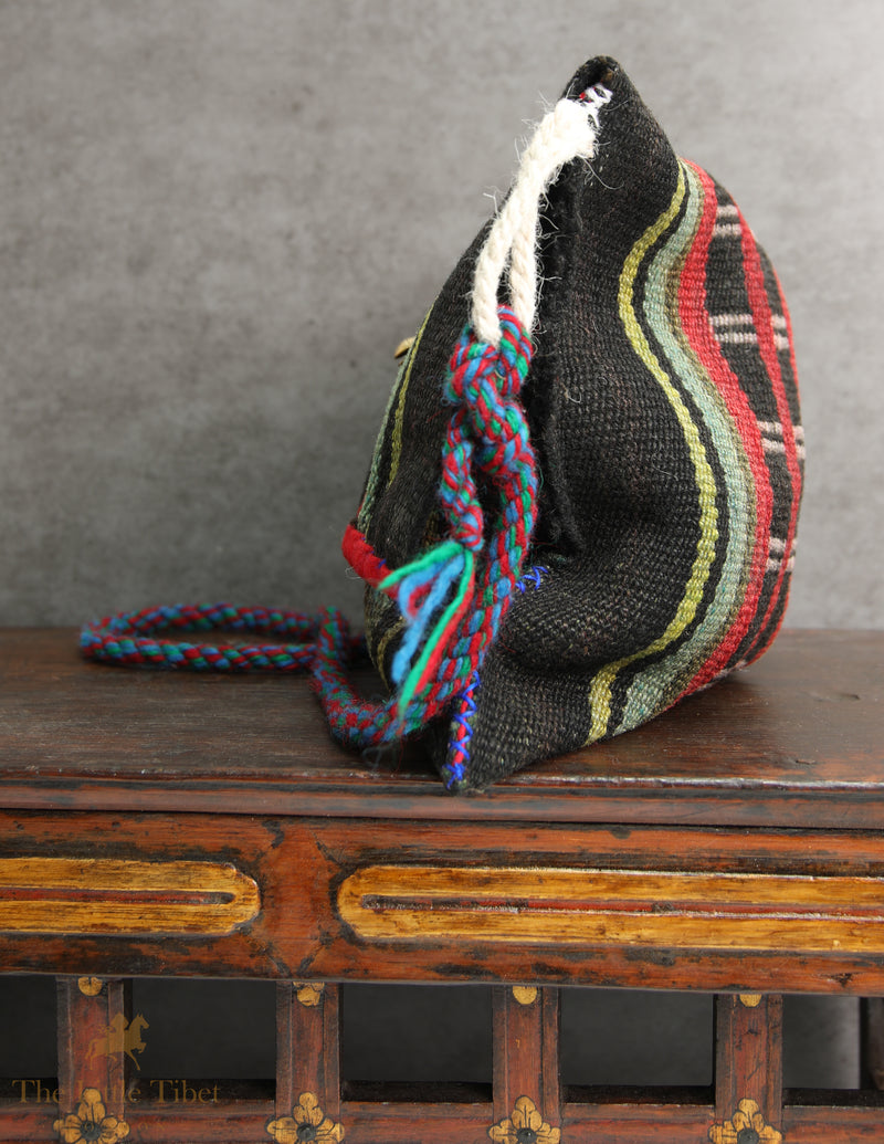 Echoes of the Tibet: Handwoven Tibetan Yak Wool Bag