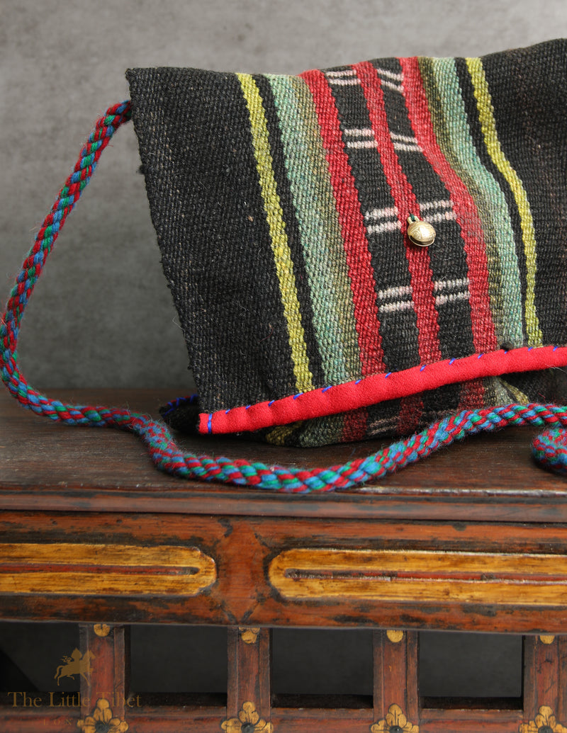 Echoes of the Tibet: Handwoven Tibetan Yak Wool Bag