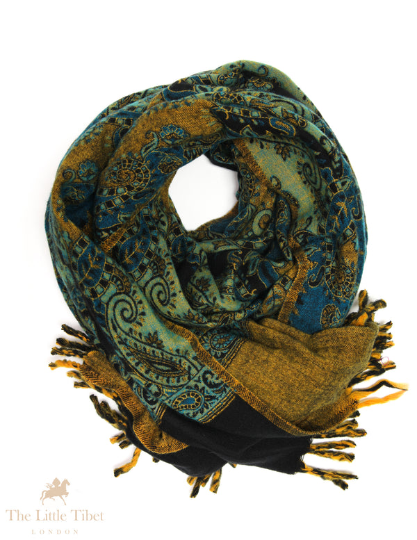 Cosy Wellness Companion: Himalayan-Inspired Tibet Shawl for Daily Comfort (TS29-G)