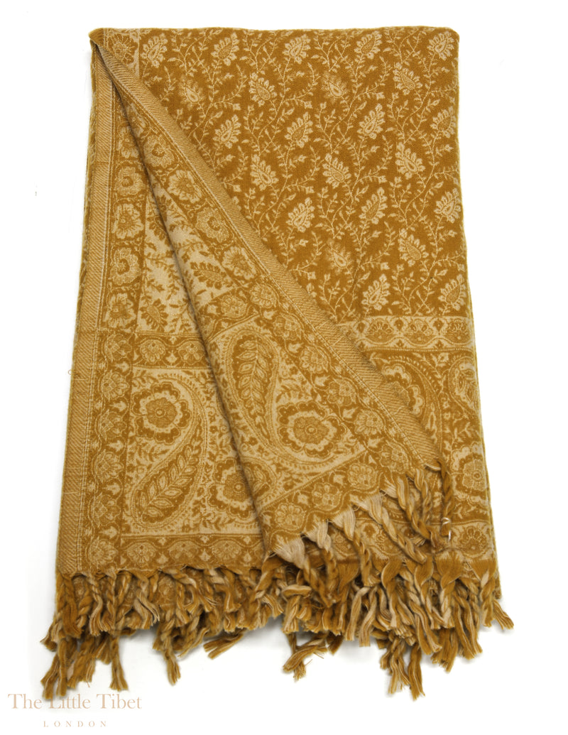 Golden Elegance: The Timeless Tibet Shawl