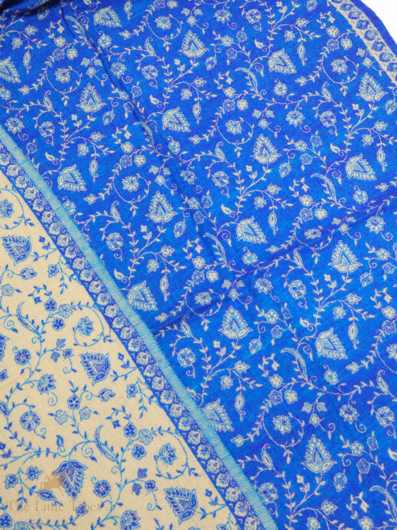 Royal Serenity: The Vibrant Blue Tibet Shawl