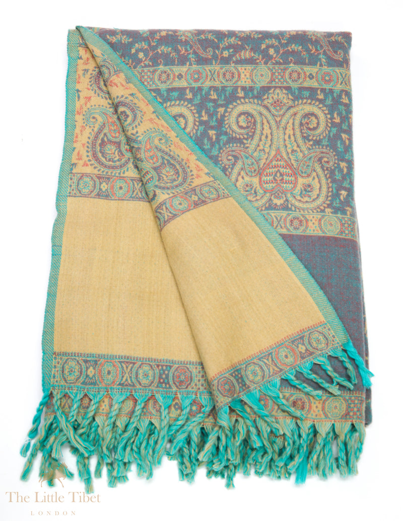 Subtle Sophistication: The Earthy Green Tibet Shawl