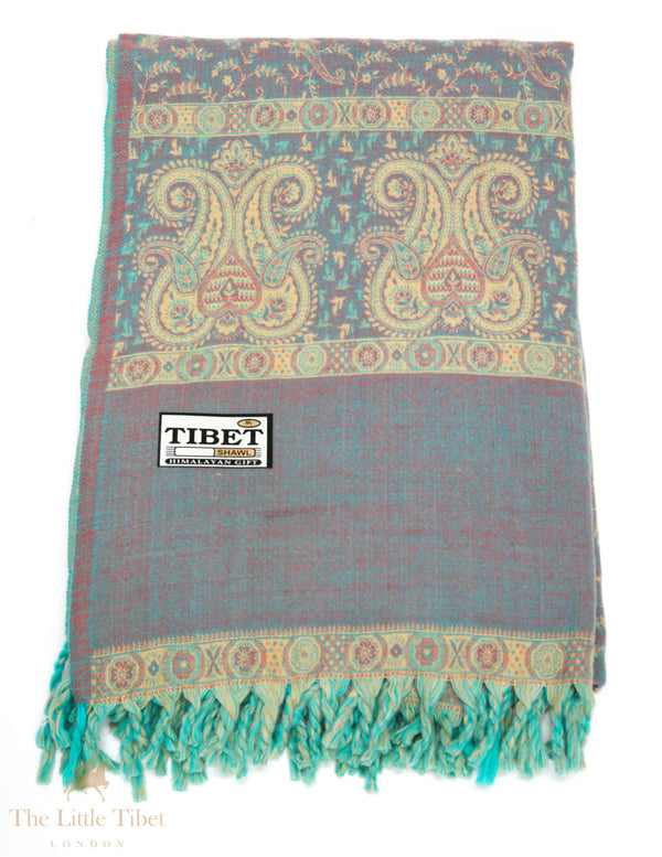 Subtle Sophistication: The Earthy Green Tibet Shawl