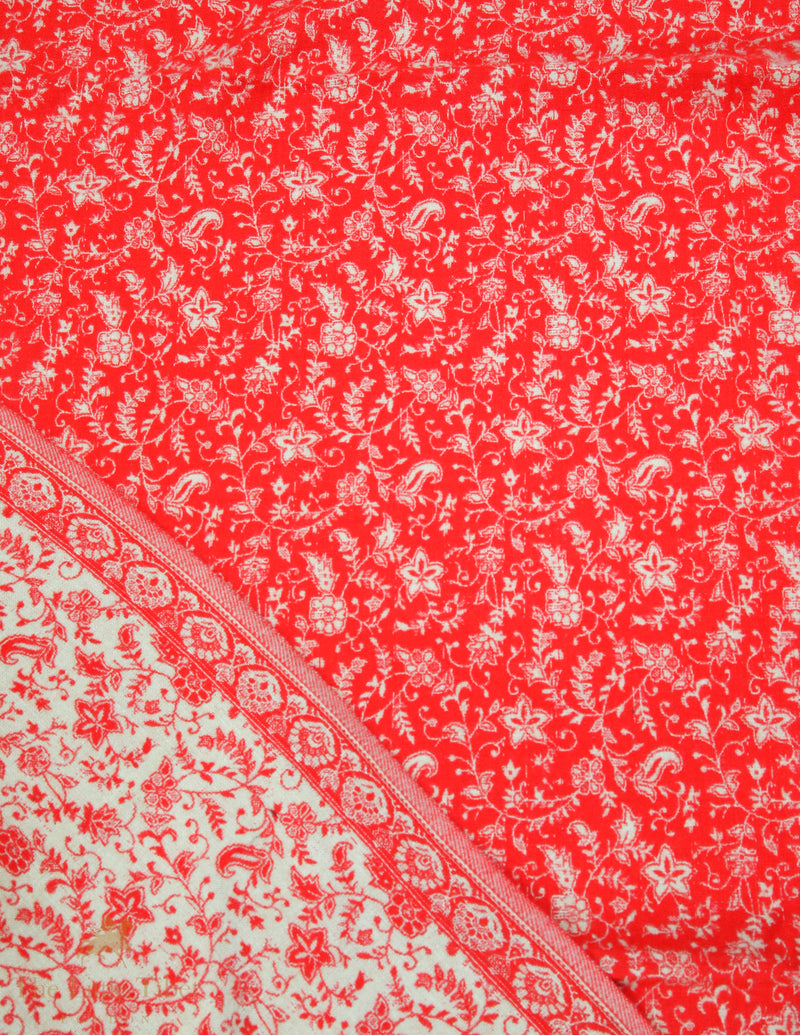 Radiant Elegance: The Vibrant Red Tibet Shawl