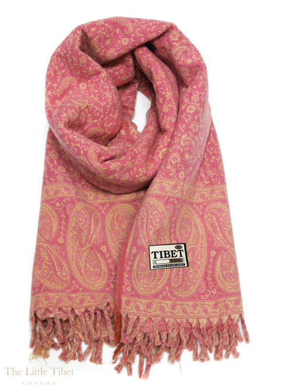 Soft Elegance: The Blush Pink Tibet Shawl