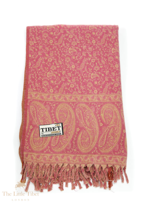 Soft Elegance: The Blush Pink Tibet Shawl