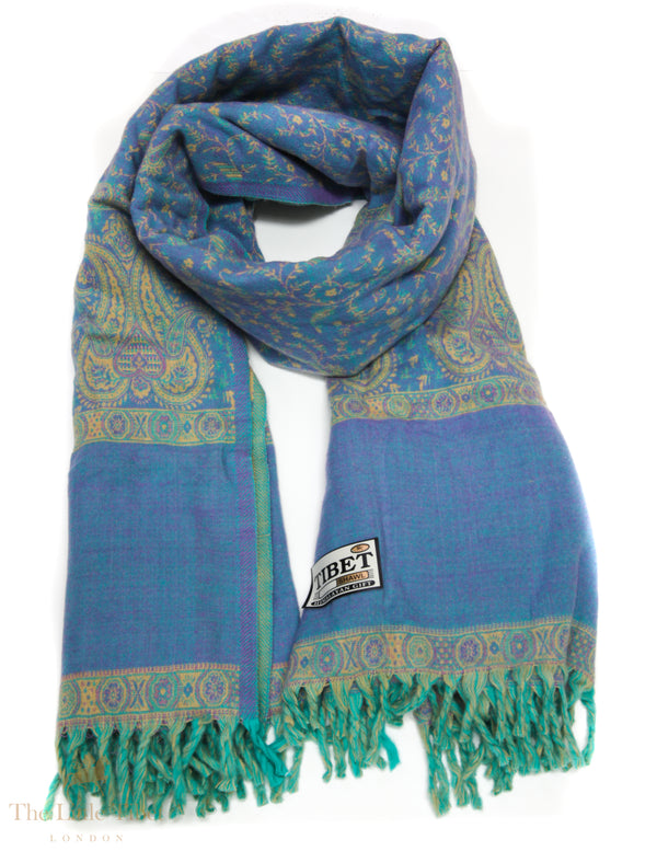 Serenity in Style: The Lavender and Teal Tibet Shawl