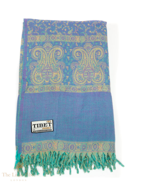 Serenity in Style: The Lavender and Teal Tibet Shawl