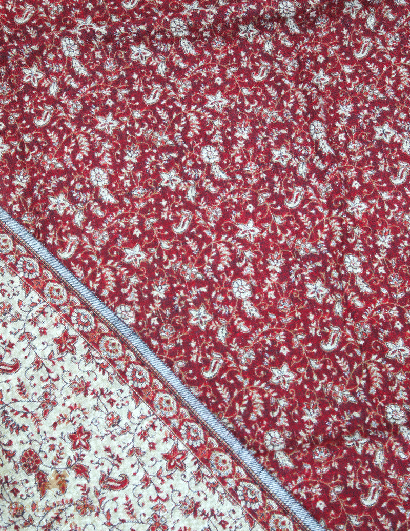 Rustic Elegance: The Deep Maroon Tibet Shawl