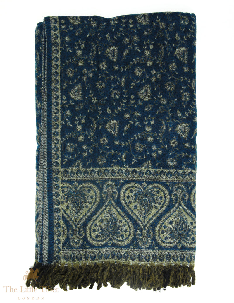Callie Dark Blue Tibet Shawl - TS9B