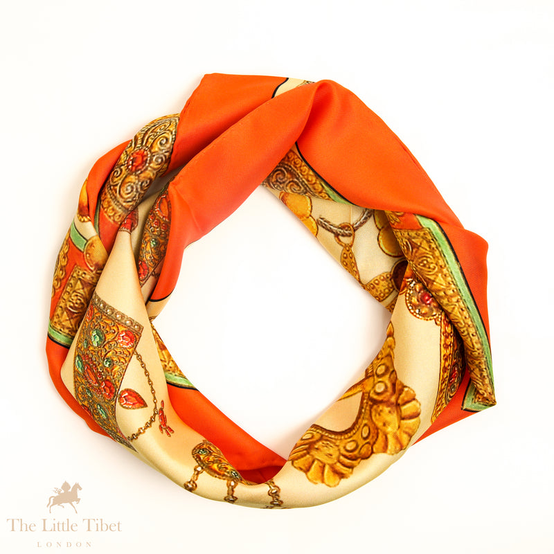 The Crown pure silk Square scarf