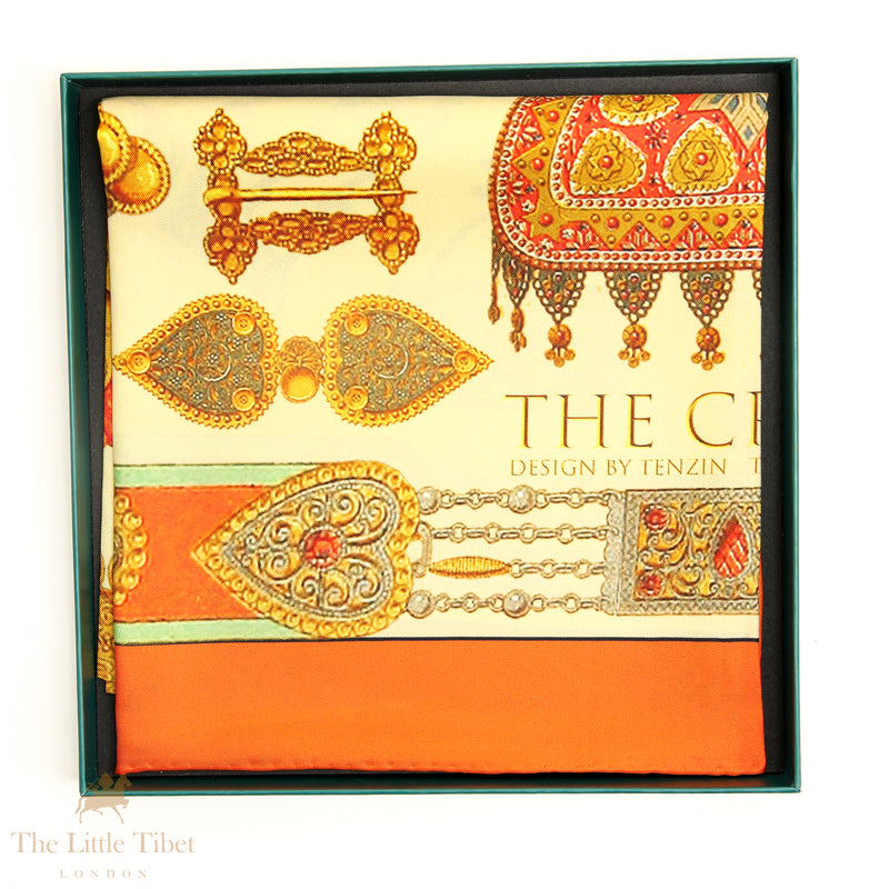 The Crown pure silk Square scarf