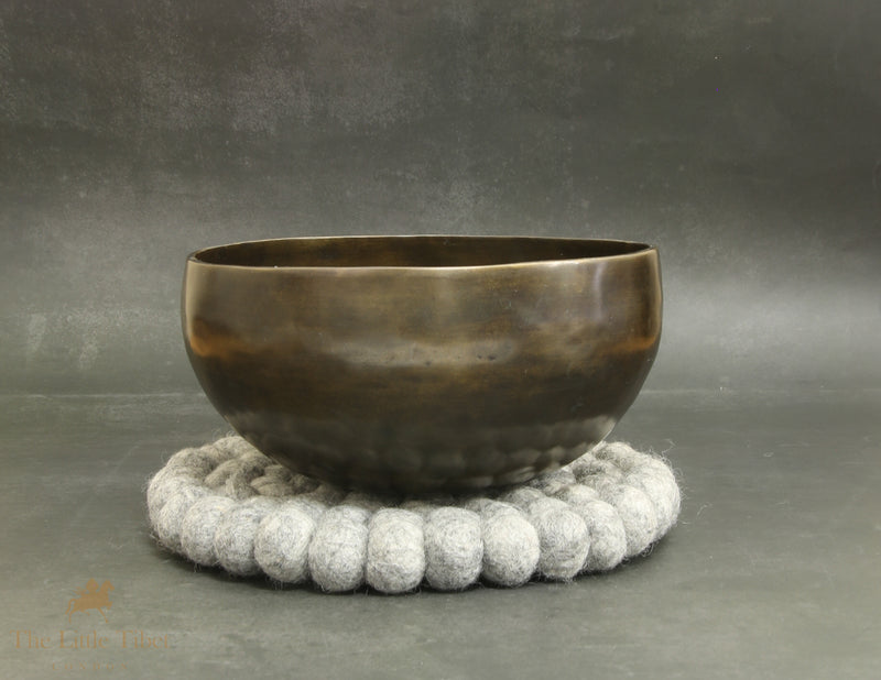 Flower of Life Tibetan Singing Bowl | Matte Dark G Note Sound Bowl-YD113