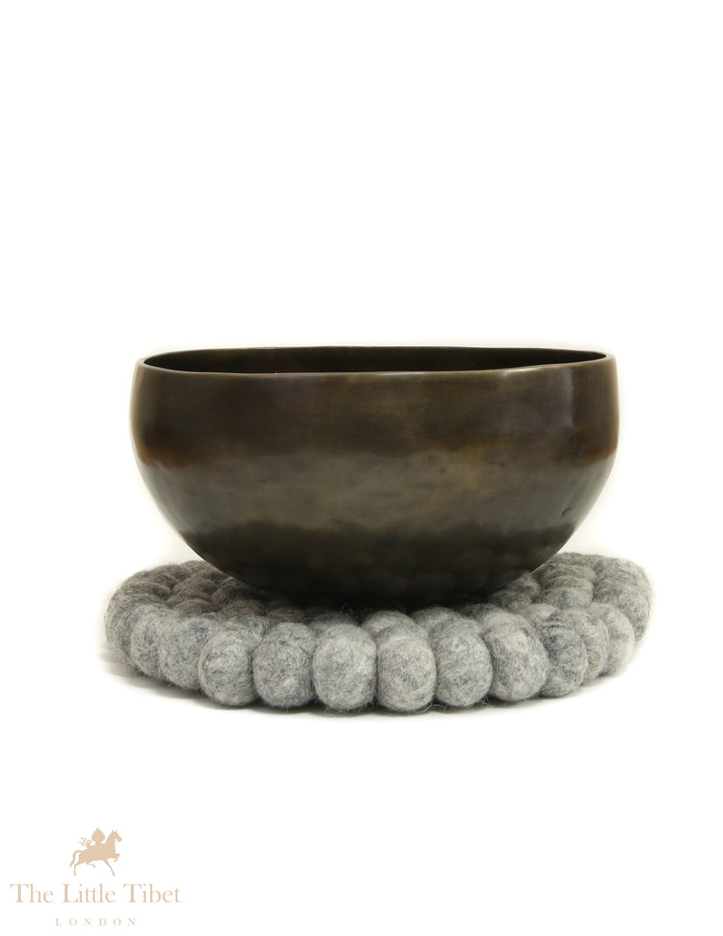 Flower of Life Tibetan Singing Bowl | Matte Dark G Note Sound Bowl-YD113