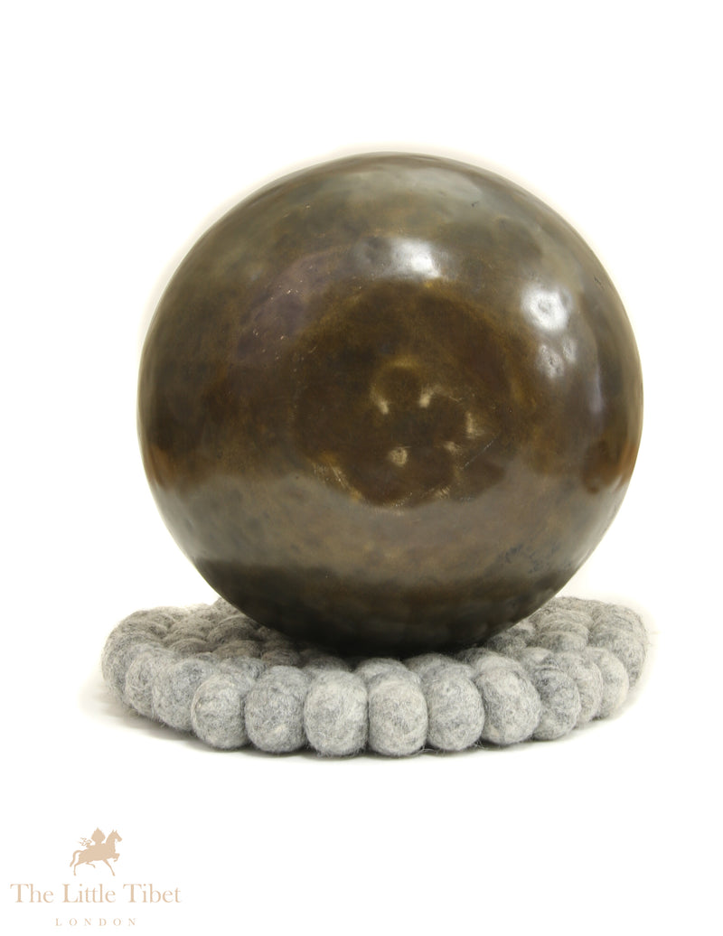 Flower of Life Tibetan Singing Bowl | Matte Dark G Note Sound Bowl-YD113