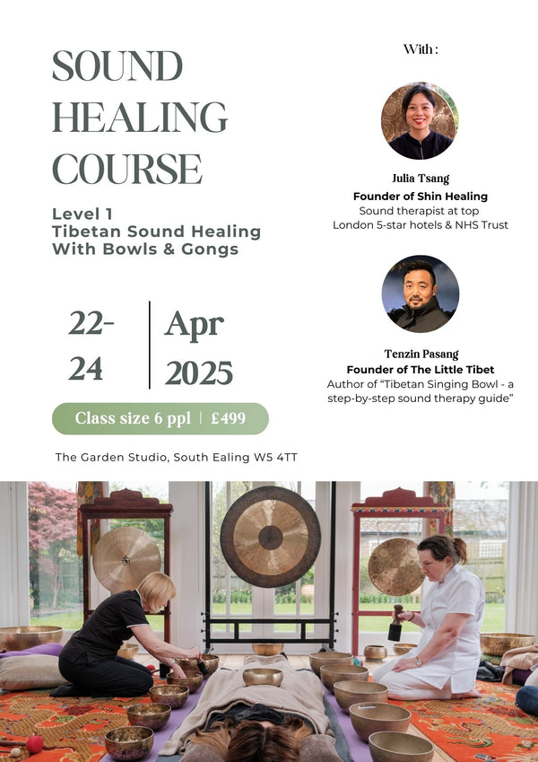 Sound Healing Course Level 1 (April 22-24) Tibetan Sound Healing with Bowls and Gongs