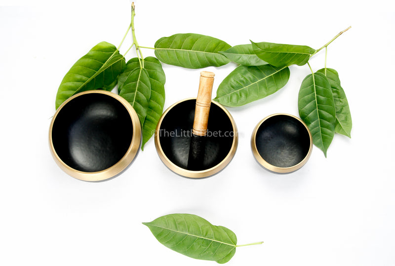 Bowls in Black - Tibetan Singing Bowl