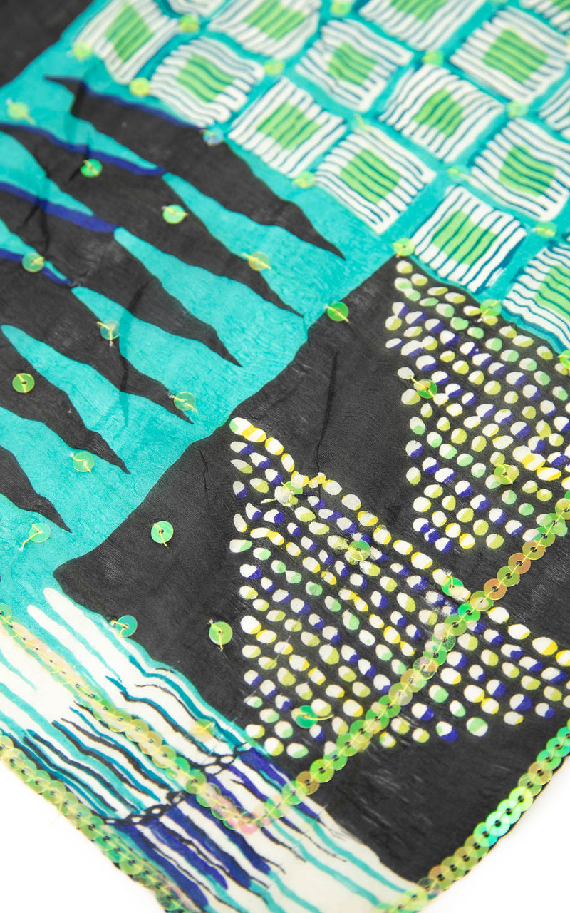 Selina square silk scarf-SQ206, The Little Tibet