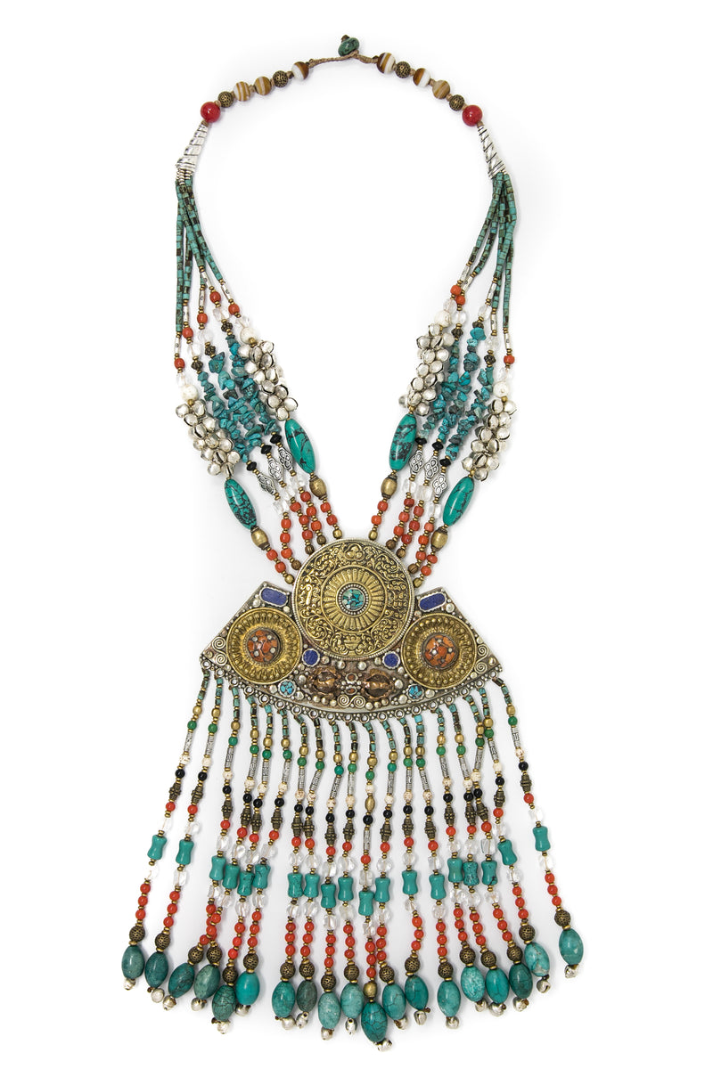 Florence Tribal Beaded Necklace, The Little Tibet