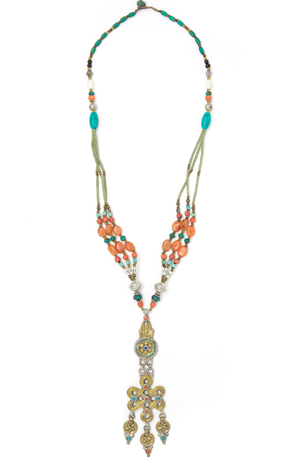Kathleen Hand beaded Necklace, The Little Tibet