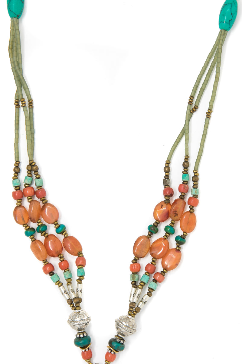 Kathleen Hand beaded Necklace, The Little Tibet