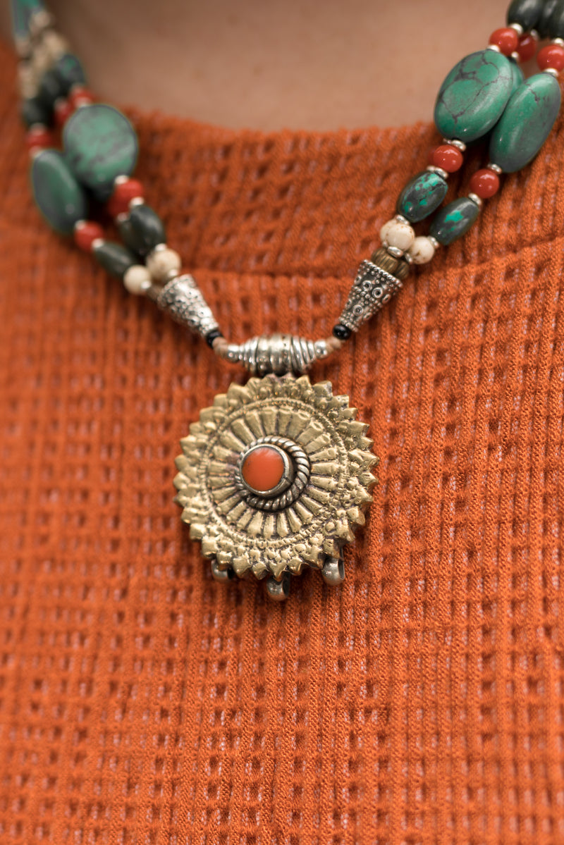 Antique Chinese Tibetan Bovine Bone Mala Prayer Beads Necklace - Ruby Lane