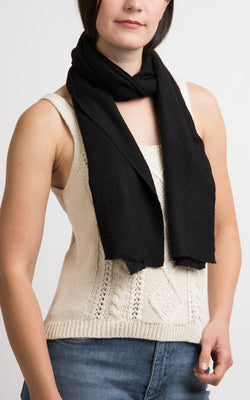 Black Cashmere Muffler Lightweight Cashmere Scarf The Little Tibet