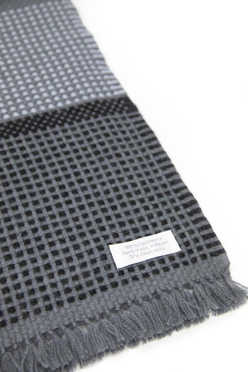Grey Cashmere Handloom Muffler, The Little Tibet