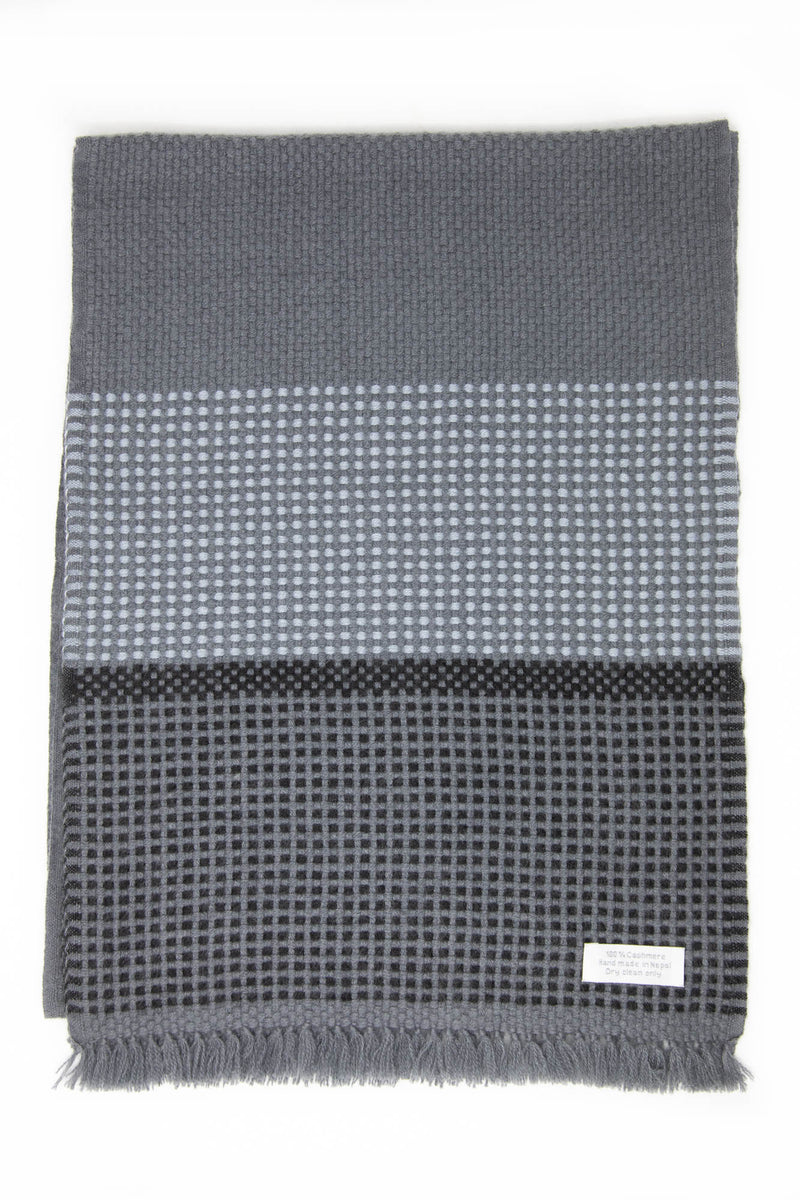 Grey Cashmere Handloom Muffler, The Little Tibet