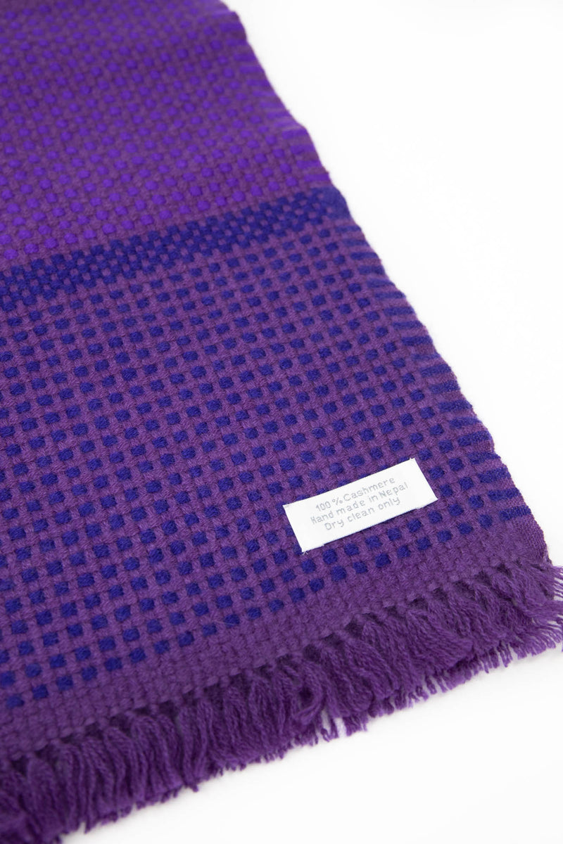 Purple Cashmere Handloom Muffler, The Little Tibet